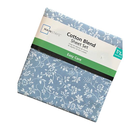 Cotton Blend Country blue sheet set T/Txl - Picture 2 of 8